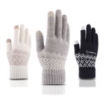 Winter Knit Gloves Cold Weather Gloves with Logo