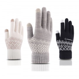 Winter Knit Gloves Cold Weather Gloves with Logo  Winter Knit Gloves Cold Weather Gloves with Logo