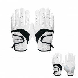 Logo Branded Premium Synthetic Golf Glove