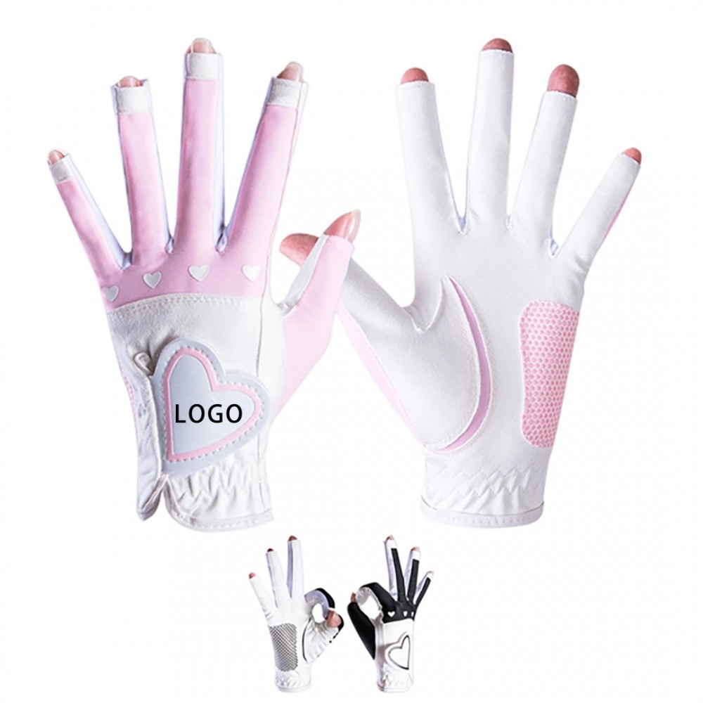 Anti-Slip Exposed Fingers Golf Glove with Logo Anti-Slip Exposed Fingers Golf Glove with Logo