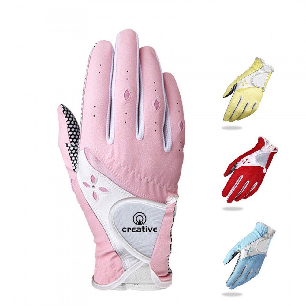 Logo Branded PU Women's Golf Glove Logo Branded PU Women's Golf Glove