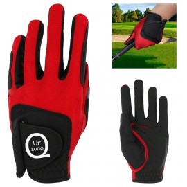 Men'S Wear-Resistant Pu Golf Gloves with Logo