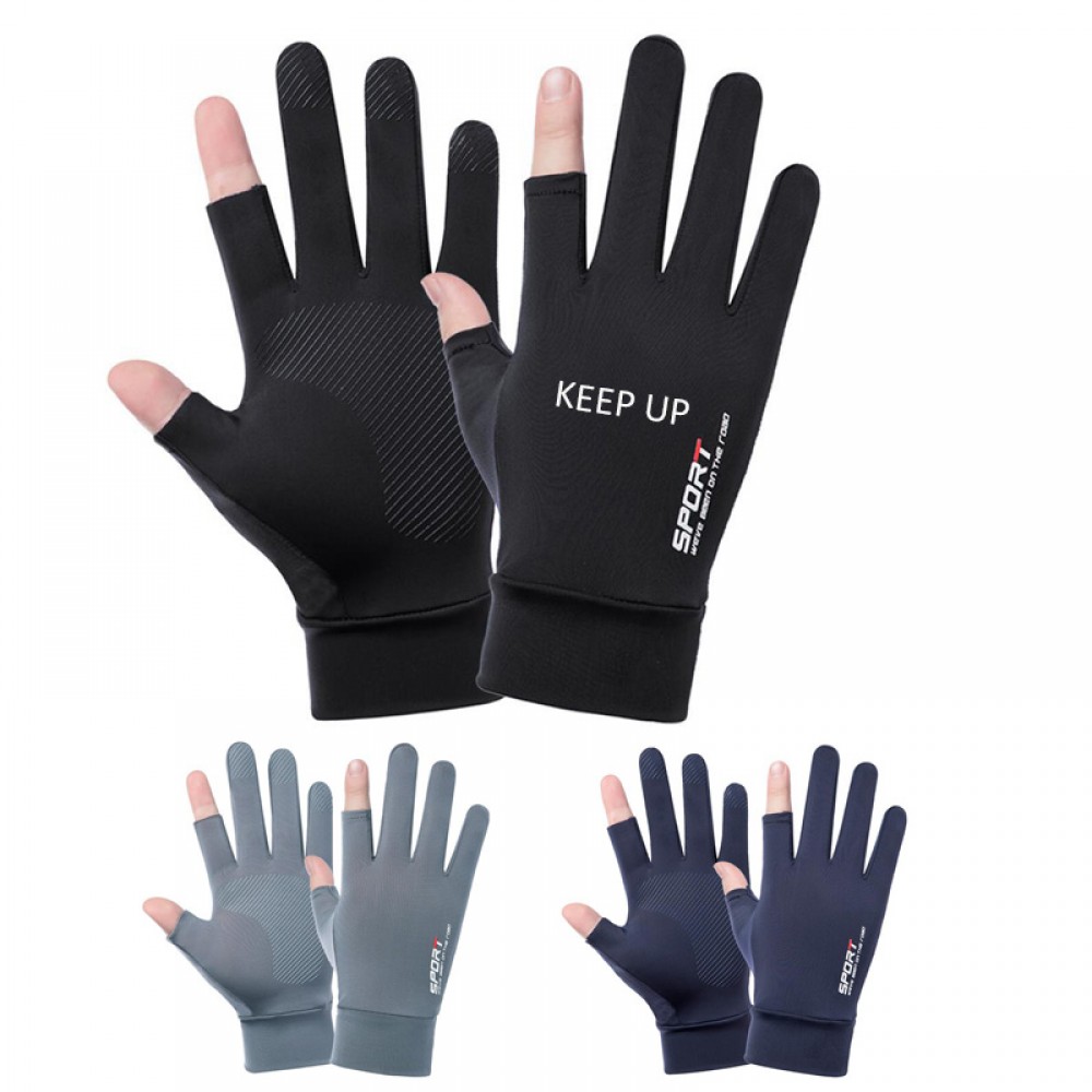 Anti-UV Quick-dry Driving Gloves Logo Printed