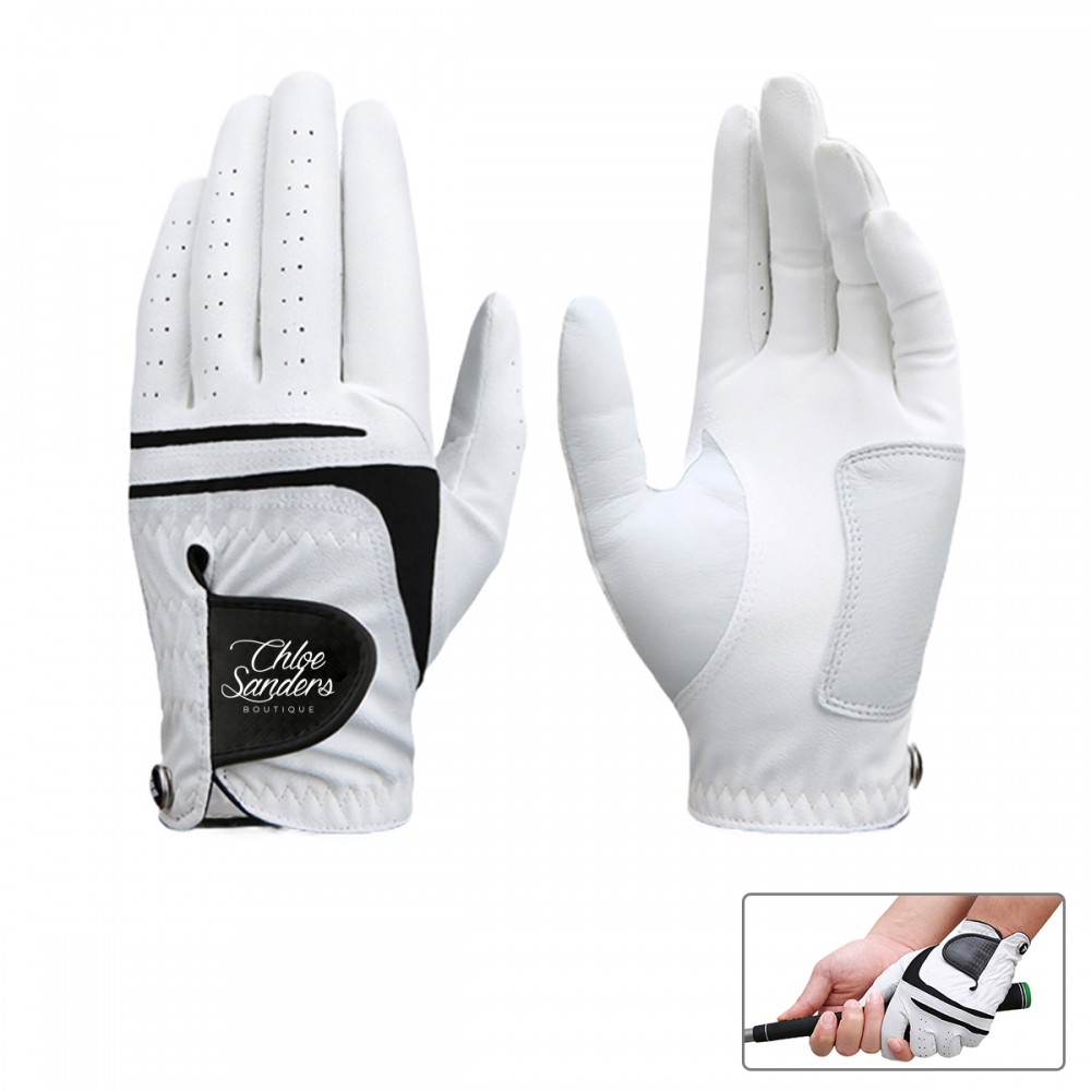 Cabretta Leather Golf Glove with Logo