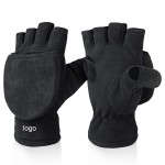 Logo Branded Half-Finger Gloves