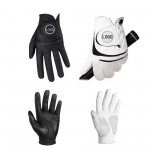 Custom Men's Golf Gloves (White Black)