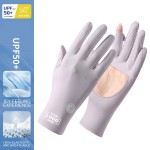 Womens Full Finger UV Protection Gloves with Liberate the palm of the hand with Logo