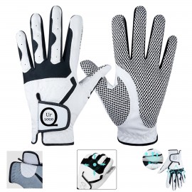 Logo Branded Fiber Cloth Men Golf Gloves