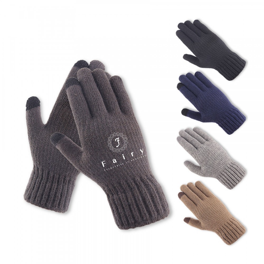 Winter Cycling Knit Touch Screen Anti-Slip Glove with Logo Winter Cycling Knit Touch Screen Anti-Slip Glove with Logo