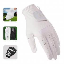 Golf Leather Adjustable Gloves with Logo