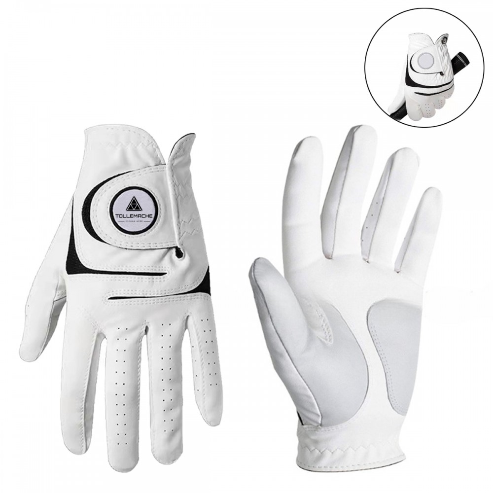 Super Soft Leather Golf Glove with Logo