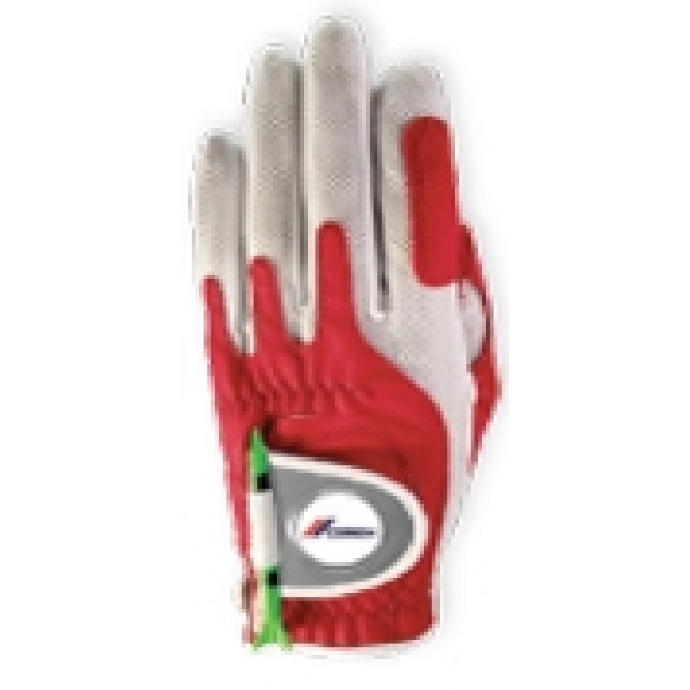 Zero Friction Ladies Performance Red Magnet Glove - Left Hand Logo Printed Zero Friction Ladies Performance Red Magnet Glove - Left Hand Logo Printed