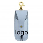 Leather Lipsticks Protective Case With Key Chain with Logo