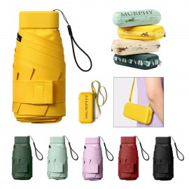 Custom Mini Portable Folded Umbrella with Case(Standard Shipped)  Custom Mini Portable Folded Umbrella with Case(Standard Shipped)
