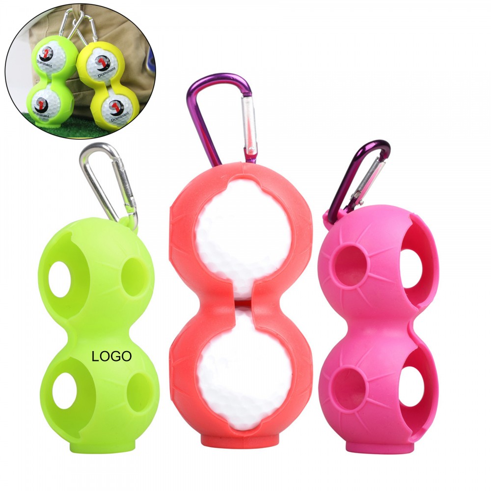 2 Golf Balls Protective Cover with Logo