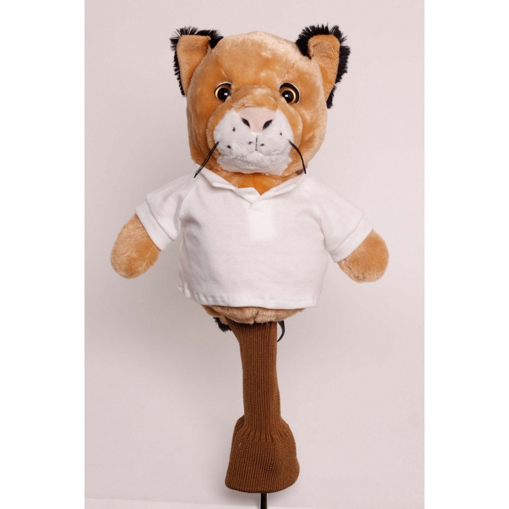 Customized Cuddle Pals Head Cover "Chip the Cougar" w/Golf Shirt