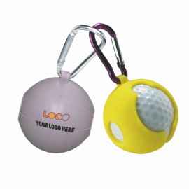 Single Golf Ball Cover With Carabiner Hook with Logo