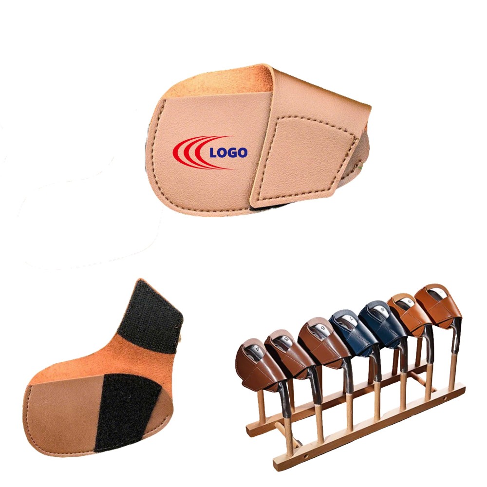 Single Golf Club Protection Cover Leather Putter Head Sleeve with Logo