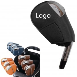 Leather Golf Iron Head Cover with Logo