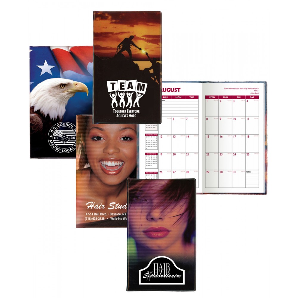 Logo Printed Stock Full Color Salon Cover Academic Planner w/ 2 Color Insert Logo Printed Stock Full Color Salon Cover Academic Planner w/ 2 Color Insert