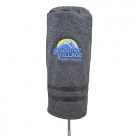 Woolies Gray Driver Cover for Golf with Logo  Woolies Gray Driver Cover for Golf with Logo