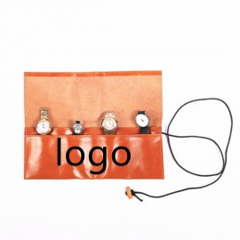 Portable Leather Vintage Watch Protective Case with Logo  Portable Leather Vintage Watch Protective Case with Logo