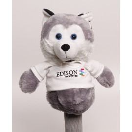 GOLF FUN Cuddle Pals Head Cover "Hacker the Husky" w/Golf Shirt with Logo  GOLF FUN Cuddle Pals Head Cover "Hacker the Husky" w/Golf Shirt with Logo