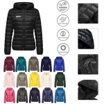 Customized Hooded Packable Ultra Light Weight Short Down Jacket