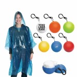 Portable Disposable Raincoat Ball/Keychain with Logo