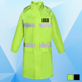 Logo Branded Hooded Front Zipper Jacket/Raincoat  Logo Branded Hooded Front Zipper Jacket/Raincoat