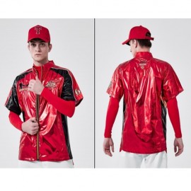 Personalized Premium Short Sleeve Full Zip Baseball Windbreaker - Bright Film 50D