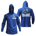 Customized Hooded T-Shirt with Gaiter Long Sleeves 6oz