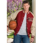 The Pro Custom Wool/Leather Varsity Jacket w/Raglan Sleeves with Logo