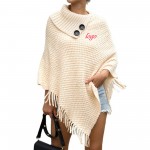 Promotional Tassels Knitted Shawl Scarf Poncho