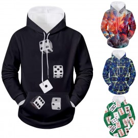 Custom 4XL 5XL 6XL Custom Full Color Pullover Hooded Sweatshirt
