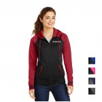 Sport-Tek Ladies Sport-Wick Varsity Fleece Full-Zip Hooded Jacket with Logo