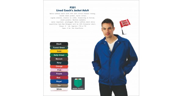 Logo Branded Adult Paradise Point Lined Coach s Jacket Bravamarketing Golf Jackets