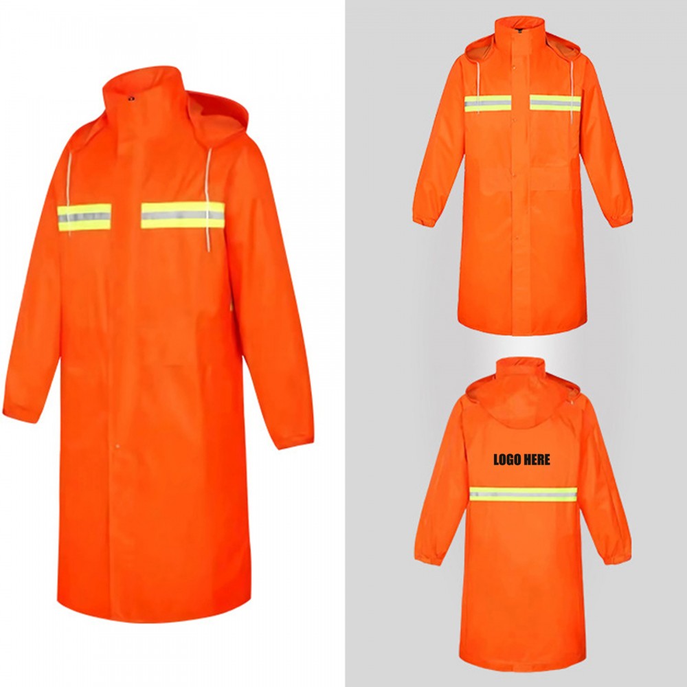 Reflective Safety Raincoat Jacket with Logo