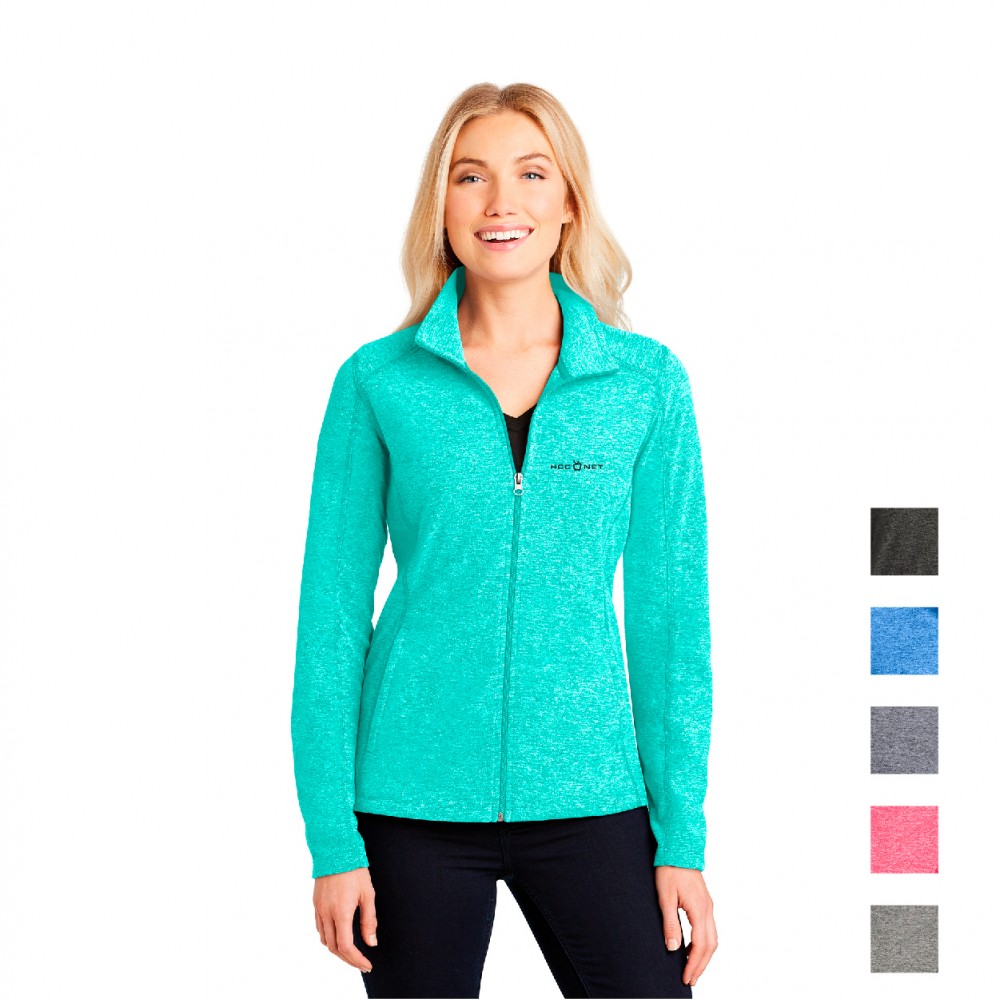 Promotional Port Authority Ladies Heather Microfleece Full-Zip Jacket