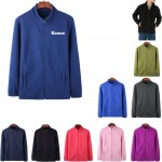 Men's and Women's Double Sided Fleece Jacket with Logo