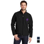Port Authority Textured Soft Shell Jacket with Logo