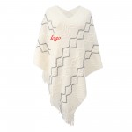 Personalized Tassels Knitted Shawl Scarf Poncho