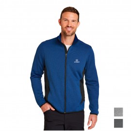 Eddie Bauer Full-Zip Heather Stretch Fleece Jacket with Logo