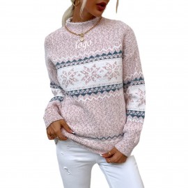 Custom Christmas Snowflake Pullover Sweater Jumper