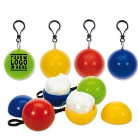 Logo Branded Outdoor Cloak Disposable Raincoat Ball/Keychain