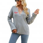 Customized V Neck Pullover Sweater