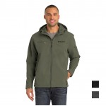 Port Authority Textured Hooded Soft Shell Jacket with Logo
