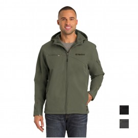 Port Authority Textured Hooded Soft Shell Jacket with Logo  Port Authority Textured Hooded Soft Shell Jacket with Logo