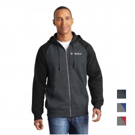 Customized Sport-Tek Raglan Colorblock Full-Zip Hooded Fleece Jacket