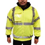 3C Products ANSI Class 3 Safety Bomber Jacket Safety Yellow with Logo